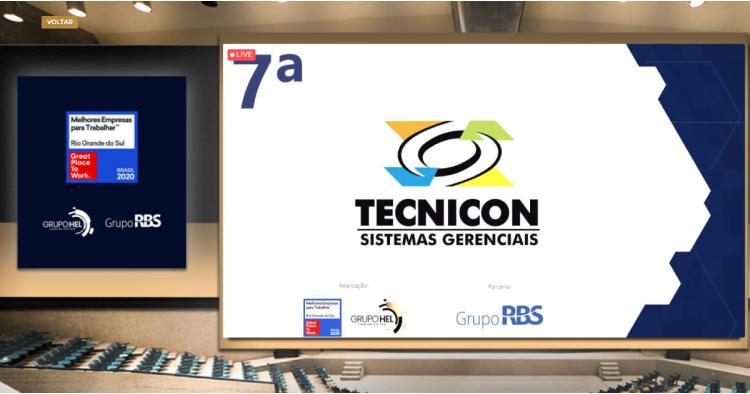A TECNICON conquista o 7º lugar entre as Melhores Empresas para Trabalhar no Rio Grande do Sul